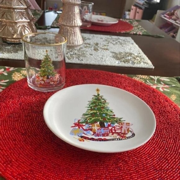Threshold 7.5" Christmas Tree Stoneware Appetizer Single Plate - Picture 5 of 5